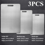 Premium stainless steel cutting board set for meat, vegetables, fruit and kitchen food preparation