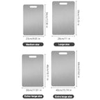Premium stainless steel cutting board set for meat, vegetables, fruit and kitchen food preparation