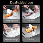 Premium stainless steel cutting board set for meat, vegetables, fruit and kitchen food preparation