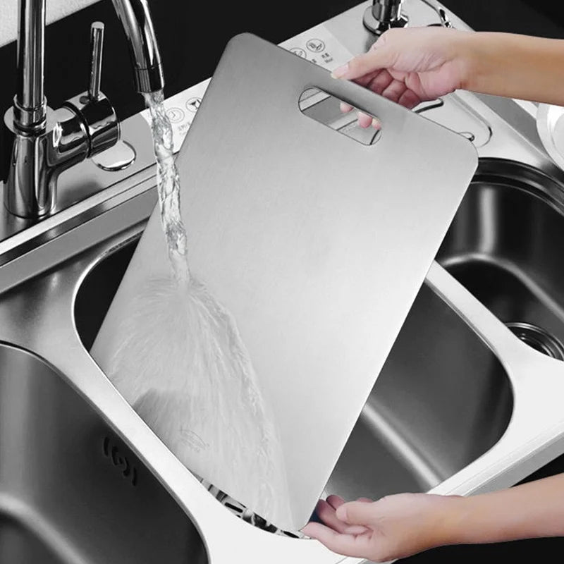 Premium stainless steel cutting board set for meat, vegetables, fruit and kitchen food preparation