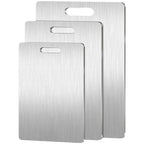 Premium stainless steel cutting board set for meat, vegetables, fruit and kitchen food preparation