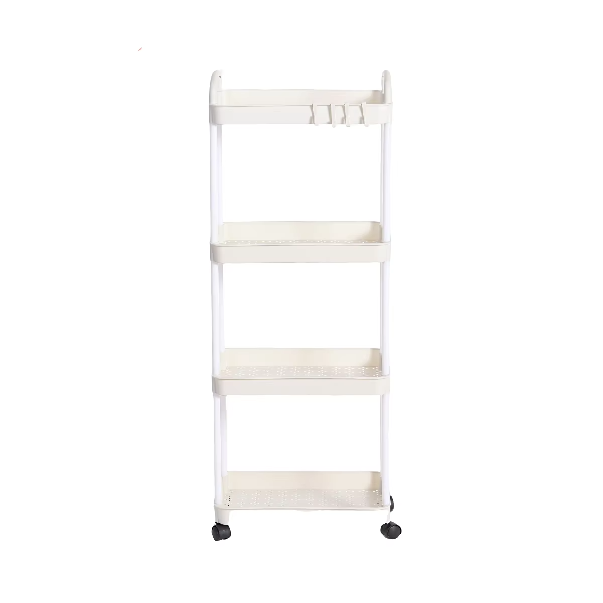 4 Tier Rolling Storage Cart with Wheels Utility Organizer for Kitchen Bathroom Laundry Room Office