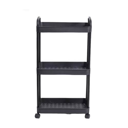 4 Tier Rolling Storage Cart with Wheels Utility Organizer for Kitchen Bathroom Laundry Room Office