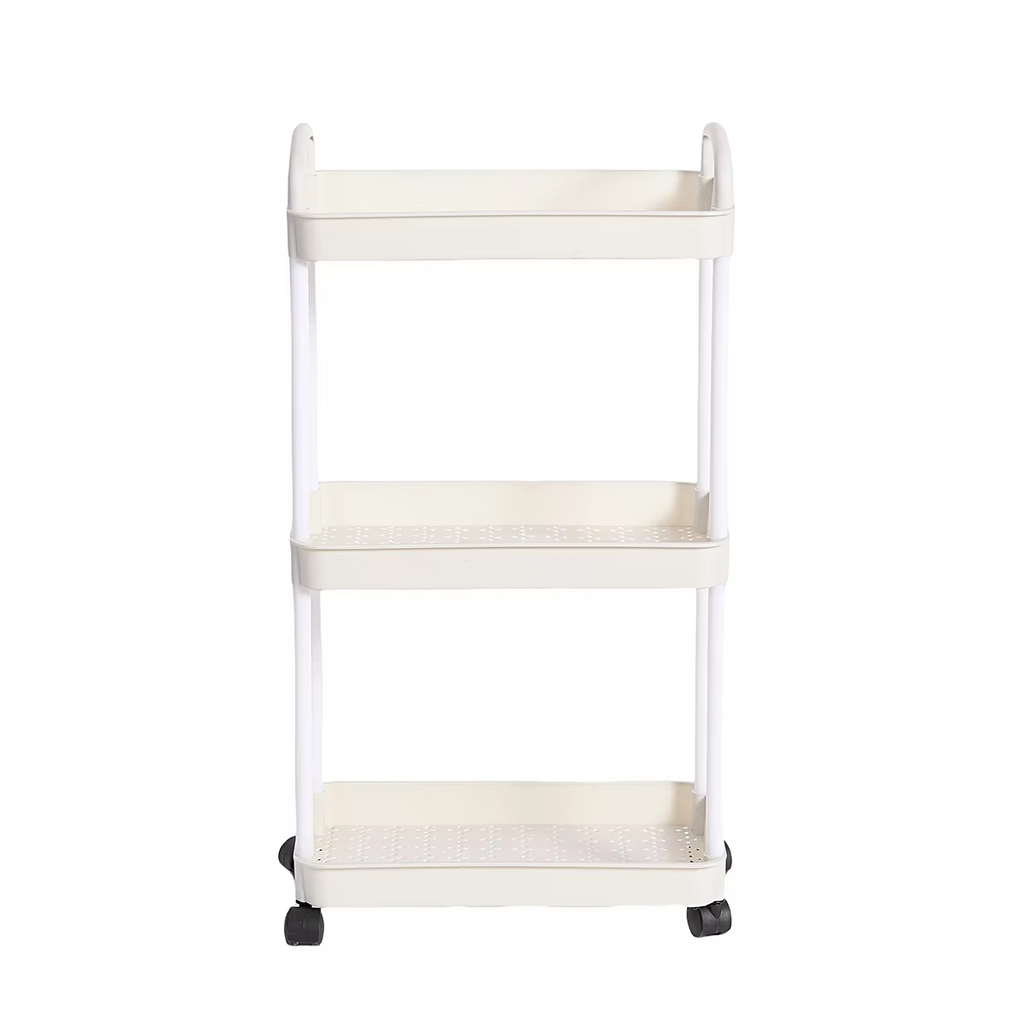 4 Tier Rolling Storage Cart with Wheels Utility Organizer for Kitchen Bathroom Laundry Room Office