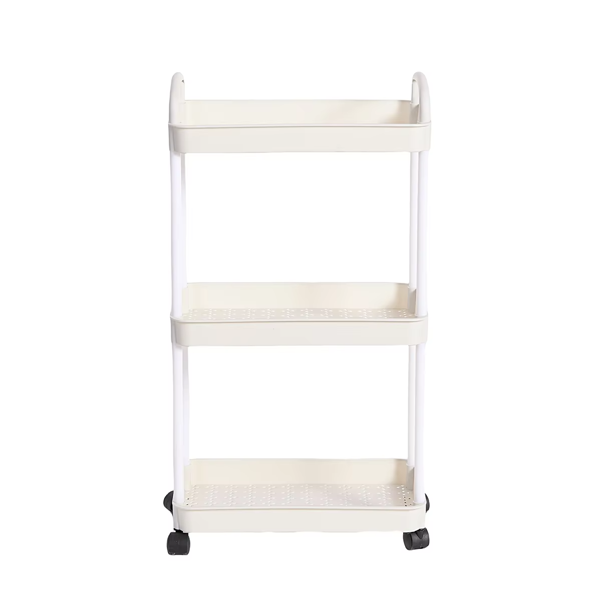 4 Tier Rolling Storage Cart with Wheels Utility Organizer for Kitchen Bathroom Laundry Room Office
