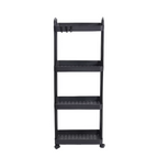 4 Tier Rolling Storage Cart with Wheels Utility Organizer for Kitchen Bathroom Laundry Room Office