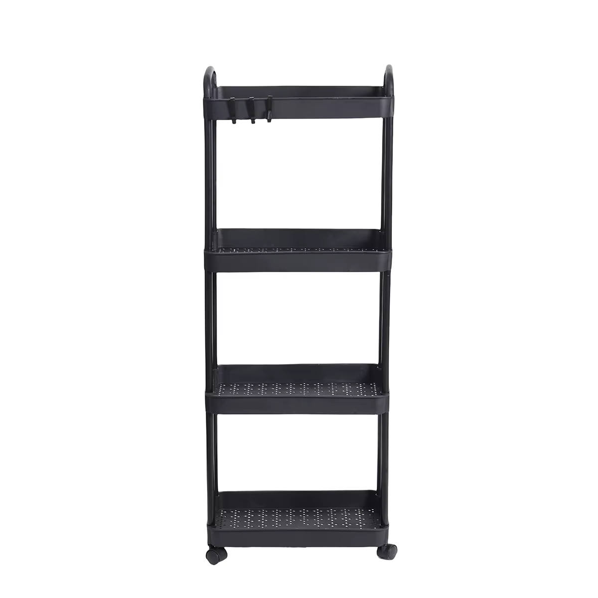 4 Tier Rolling Storage Cart with Wheels Utility Organizer for Kitchen Bathroom Laundry Room Office
